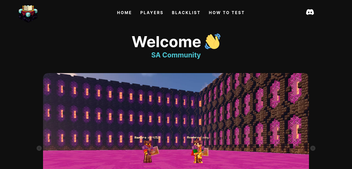 Screenshot do antigo website da SA Community