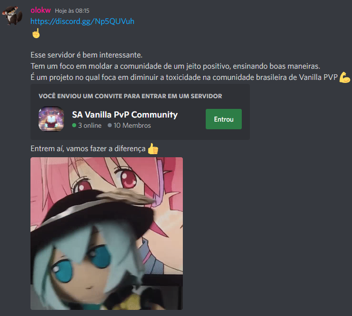 Olokw divulgando a SA Vanilla CPVP Community
